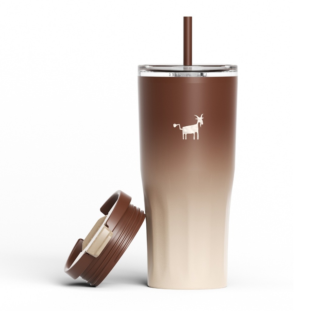 Cheerful Goat 600ml 保温杯展示图片。