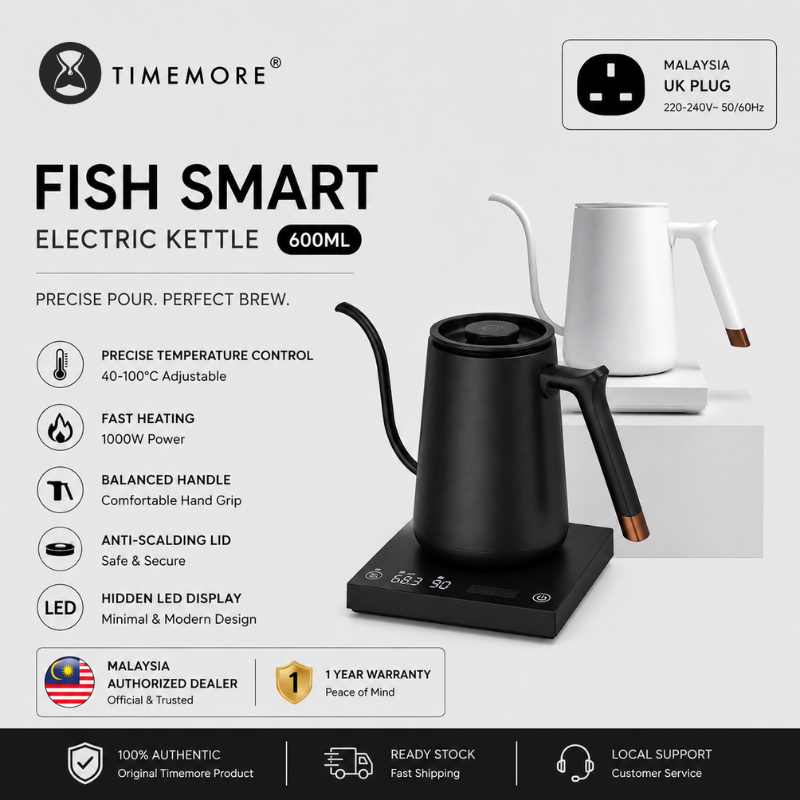 TIMEMORE Fish Smart Electric Kettle 600ml 智能温控手冲壶补充图片。